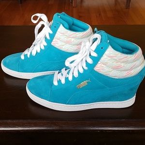 Puma PC Wedge Coastal Sneakers - Blue size 8
